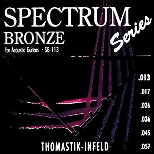 Thomastik Einzelsaite B/H .017 Stahl blank, vermessingt P17 für Akustikgitarre Spectrum Satz SB113; für Jazz-Gitarre und E-Gitarre