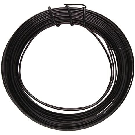 The Beadsmith Square Craft Wire - Soft Temper Beading Wire, Black Color, 21 Gauge, 7 Yards