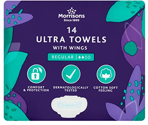 Morrisons Normal Ultra Towels with Wings, 14 Towels