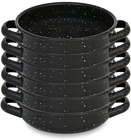 Menax - Cazuela Mini - Paellera Mini en Acero Vitrificado - Set de 6 - Diámetro 18 cm
