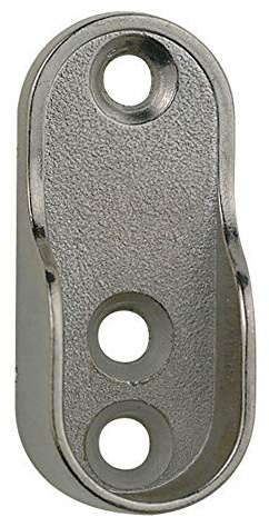 Wardrobe Rail End Sockets Oval Pack 2