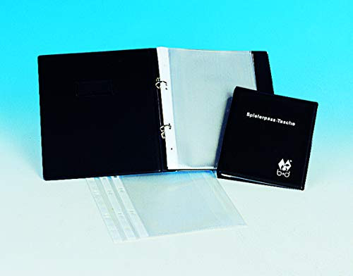 B+D Din A5 Spielerpasstasche, Ringbuch Mappe mit 18 Klarsichthüllen (Groß DIN A5)