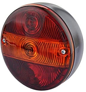 Hella Rückleuchte - Glühlampe - 12V - Anbau/geschraubt - ECE/ADR/GGVS/nicht SAE - Lichtscheibenfarbe: rot/gelb - Stecker: Flachstecker - links/rechts - Menge: 8-2SD 001 685-307