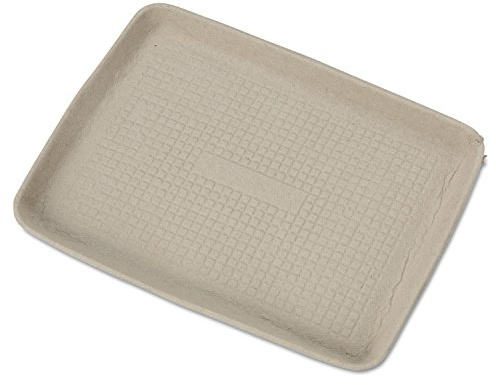Chinet 20815 StrongHolder Molded Fiber Food Trays 9 x 12 x 1 Beige Rectangular 250/Carton (HUH20815)