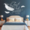Wandtattoo Loft Nimm Dir Zeit Glücklich zu Sein. Wandtattoo Sprüche – 30 Farben & 3 Größen – selbstklebender Schriftzug mit Schmetterling, Wandtattoo Schlafzimmer, stilvolle Wanddekoration