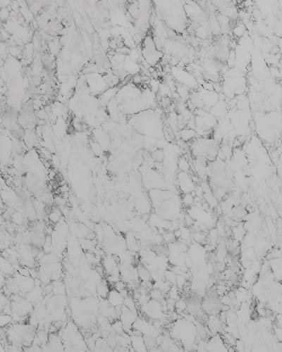 Revestimiento mural aspecto mármol WallFace 19338 MARBLE WHITE Panel decorativo liso de aspecto piedra mate autoadhesivo blanco blanco-grisáceo 2,6 m2
