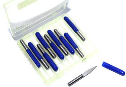 10 pcs 3.175 mm 0,5 mm en carbure de Bits de gravure Fraise End Mill CNC PCB