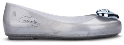 mini melissa Girl's Sweet Love + Disney Princess Jelly Ballet Flat for Kids - Jelly Ballerina Shoes for Girls, Disney-Inspired Ballet Flat, Cinderella, 2 Big Kid