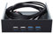 ASHATA 5.25 Front Panel, 4 USB Port Optical Drive Front Panel,Multifunction 5.25 Inch 19 Pin/9Pin to USB 3.0 USB 2.0 4 Port Metal Optical Drive Bay for XP, Vista, 7 32 & 64 bit