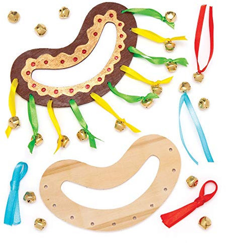 Baker Ross Tamburin-Bastelsets aus Holz (3 Stück) – perfekt als kleine Partyüberraschung oder Geschenkidee für Kinder, AW638