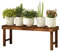 LAIYUTING Pflanzenregale Garten Stufenhölzerner Blumenständer Balkongrünpflanzenständer Wohnzimmerblumentopfständer Gartendekorationsständer (Color : Brown, Size : 78x25x30cm)