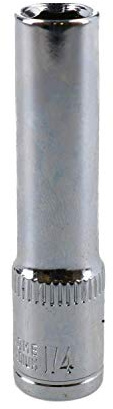 1/4 Deep SAE Socket 1/4 Drive 48mm Length 6 Point Chrome Vanadium Steel
