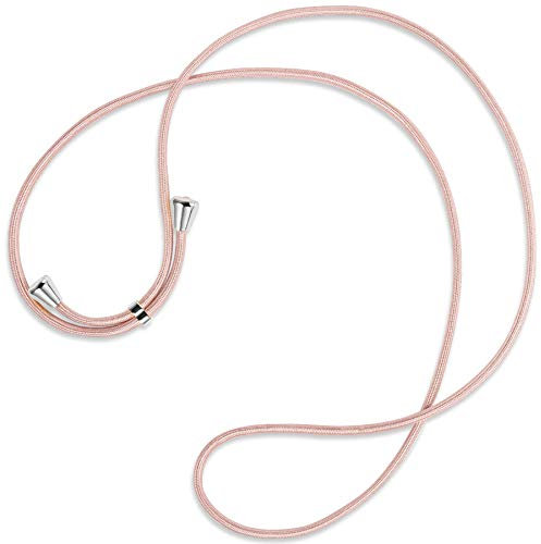 mtb more energy® Ersatz-Band für Handykette - roségold - inklusive Endkappen (Silber) - hochwertige Austausch-Kordel - Band Seil Kette