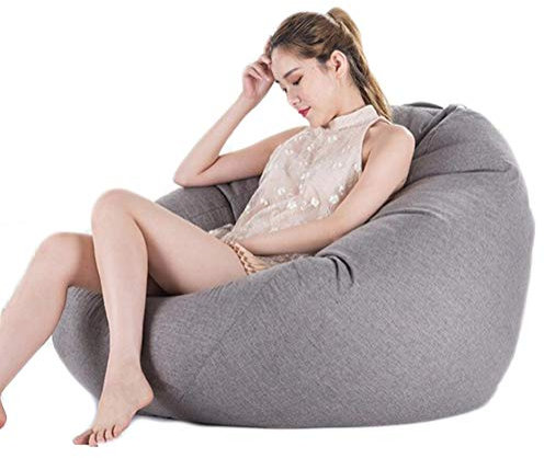 STTC Sitzsack Abdeckung, Große Sitzsack Sitzkissen Riesen-Sitzsack-Hülle Outdoor Indoor Sitzsack Bezug ohne Füllung,Darkgray,XL