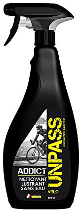 Unpass Nettoyant Lustrant sans Eau Vélo, Pulvérisateur 500 ML