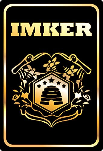 Blechschild 20x30cm gewölbt Imker Honig Bienen Deko Geschenk Schild