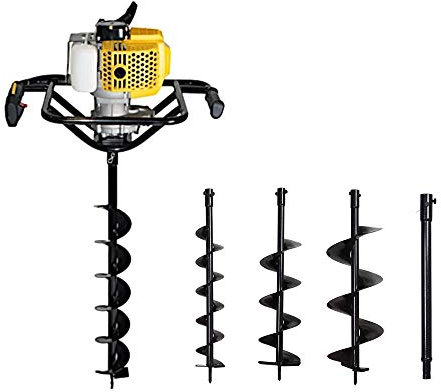 TEXAS EA5300 Erdlochbohrer | Inkl. 3 Bohrer + Verlängerung | 1,4 kW Benzinmotor | 2-Takt