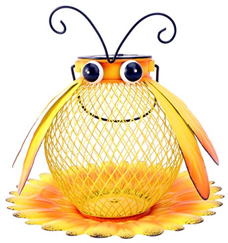 DOITOOL 1stück Solarbetriebene Gartenlampe Mit Bienenmotiv Wetterfest Für Outdoor Automatisches Licht Für Rasen Und Landschaft Dekorative Hängelampe Für Terrasse Und Garten Solarlicht