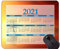 2021 Mouse Pad Kalender, Sunset Tree Dawn Rubber Mouse Pad