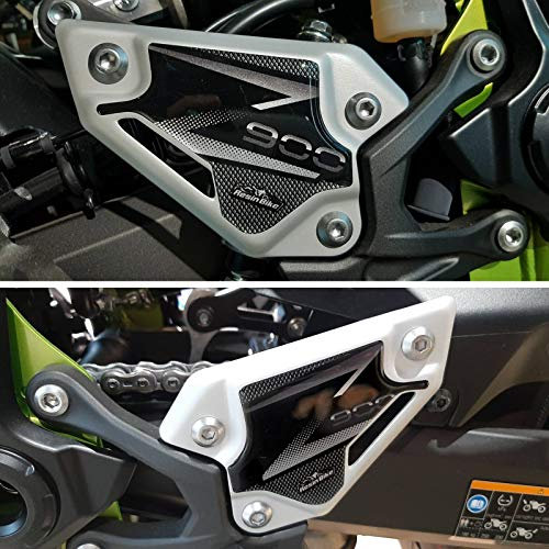 Resin Bike Aufkleber für Motorrad Kompatibel mit Kawasaki Z 900. Einstiegsleistenschutz vor Stößen und Kratzern. 3D-Harzklebstoff – Stickers - Made in Italy