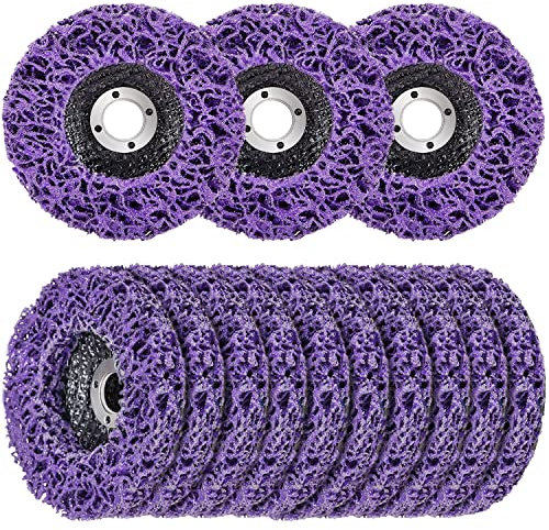 10 Pack Strip Discs Rust Remover Wheel Stripping Wheel for Angle Grinder Paint Strip Wheel Quick Abrasive Discs Rust, Oxidation, Paint Remover (4'' x 5/8'')