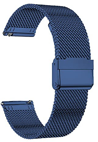 MUENShop 22mm Edelstahl Armband Kompatibel mit Huawei Watch GT 4 46mm Samsung Galaxy Watch 3 45mm Gear S3 Classic/Frontier Armbänder Metall Uhrenarmband