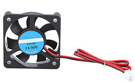 Kuuleyn Cooling Fan, 3D Printer Fan, 3D Cooling Fan, DC Mini Quiet Cooling Fan, 24V Cooling Fan, 3D Printer Accessory Part DIY 5010 Cooling Fan 2Pin 24V 4000-6500 RPM 8-14CFM