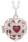 PYA Engelsrufer Kette 925 Sterling Silber 45cm mit Anhänger und Klangkugel in Rosé/Rot | Individueller Damen Schmuck aus Herz- Kettenanhänger, Schutzengel- Halskette und Farbkugel.