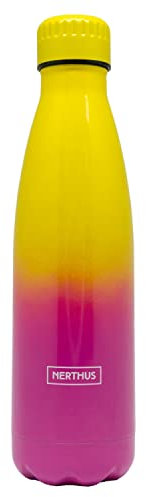 NERTHUS FIH 903 Botella Doble Pared 500 ml Acero Inoxidable Neón Termo Doble Pared para Fríos y Calientes