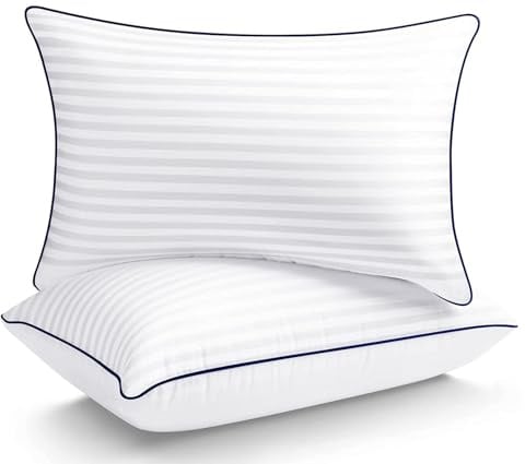 SEMZSOM Bettkissen zum Schlafen Standardgröße 2er Set Kühlend Luxus Hotelqualität mit Premium Soft Down Alternative Füllung für Rücken-, Bauch- oder Seitenschläfer