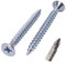 SKIR'CO (150 piezas) Tornillos de madera de plata de acero galvanizado 5,0 x 50 mm, cabeza avellanada Pozidriv, tornillos de aglomerado, rosca PZ