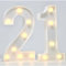 xtsfx 16th 18th 21st Bright LED Sign Ideal for Birthday Party Stand up, Wall Hang, Garden Indoor Marquee lamp Lighting Decoration Centre Piece Focal Point 16 18 21 (21)