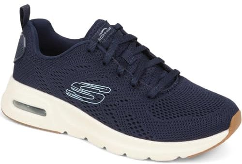 Skechers Women's Skech-AIR Court Sneaker, Navy Mesh/Trim, 6 UK