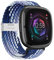 XMUXI Geflochtene Nylonbänder Kompatibel mit Fitbit Versa 3/Fitbit Sense 1 Armband (NICHT für Fitbit Versa 4/Sense 2) mit verstellbarem Metallverschluss Atmungsaktive Strechy Sport Armband (#5)