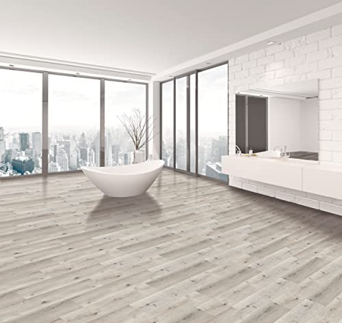 VEREG Vinyl, PVC Bodenbelag, Click Vinyl, Vinylboden, Vinyl Laminat Dielen, Massivsheet Eiche Shade, 1219x178x4,2mm, 1,73m²/Paket