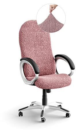 PAULATO - Coprisedia Ufficio e Gaming in Microfibra Tinta Unita, Tessuto AntiGraffio Lavabile in Lavatrice, Tecnologia Brevettata WavyTech, Certificazione Oeko-Tex, Rosa Antico - Made in Italy