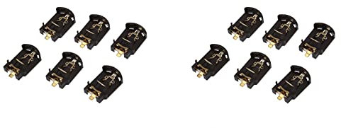 Keavenoy 12 Stueck Kunststoffgehaeuse CR2032 Knopfzelle Batterie Socket Halter Kasten