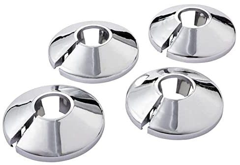 per 4 collari cromati per tubi del radiatore da 15 mm, colore argento cromato – cromati