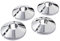 für Heizkörperrohrmanschetten, 15 mm, verchromt, silberfarben, galvanisiert, 4 Stück