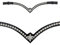 Leone Equipment Stirnriemen Pferd Glitzer in Geschenkbox (X-Full/X-Warmblut, Gold Steine/Schwarz Leder)