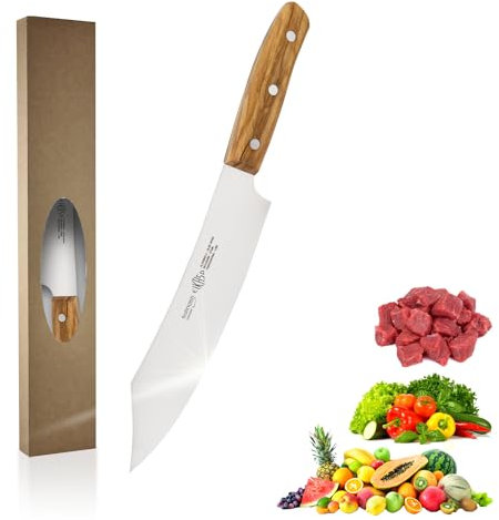 EIKASO Solingen Germany Kochmesser 21cm Klinge Profi Messer - Chefmesser Allzweckmesser mit extra scharfer Klinge aus Molybdänstahl 1.4116 - Küchenmesser Made in Germany