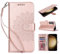 ELTEKER Handyhülle für Samsung Galaxy S23 Hülle, Klapphülle Lederhülle mit Kartenfäch Handytasche Schutzhülle für Samsung Galaxy S23, Roségold