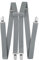 axy Hosenträger für Herren breit 2,5 cm in H-Form mit 4 Hosenträger Clips extra stark längenverstellbar (Grau)