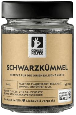 Bremer Gewürzhandel Schwarzkümmel, ganz, Schwarzkümmelsamen zum Kochen, 85g im Glas
