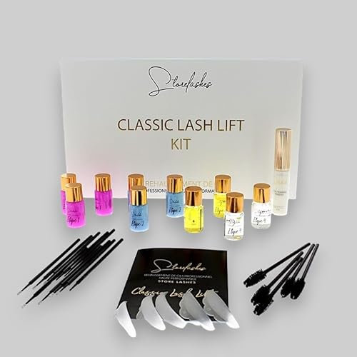 Store Lashes Juego de extensión de pestañas - Pegamento y removedor de pestañas - Juego para una apariencia natural DIY en casa - Juego de extensión de pestañas de entrenamiento para principiantes