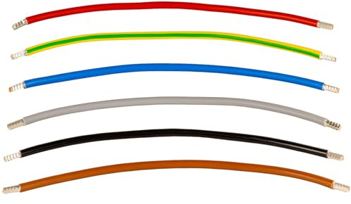 ALPTEG Verdrahtungsbrücken H07V-K flexibel 125mm 265mm 365mm 500mm 1000mm Schwarz, Blau, Grün, Gelb, Grau, Braun, Rot 6mm² 10mm² 16mm² (6mm² 365mm Grau)
