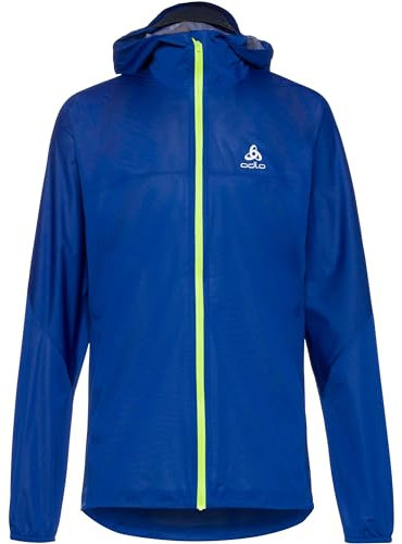 Odlo Herren X-Alp Pk Waterproof Jacket Laufbekleidung Laufjacke Dunkelblau - Hellgrün S