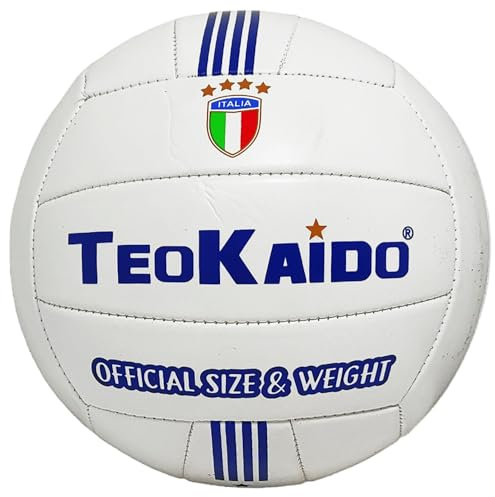 CUCUBA Beach Volleyball Pro Water Resistent Modell mit italienischem Wappen (weiß rot grün) für Training oder Spiel Durchmesser 21 cm