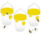 Alovez Piege Frelon Asiatique,Piege A Guepes Et Frelons Exterieur À Suspendre,Kit Piege A Frelon pour Bouteille Plastique Interieur, Piege Moustique, Mouche, Moucheron (3PC)