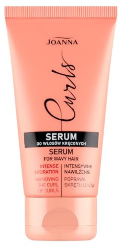 Joanna Locken Serum 50 g - Feuchtigkeitsspendendes Haarserum - Pflege für Naturlocken - Feuchtigkeitspflege für welliges und lockiges Haar - Locken Produkte mit Reis-Aminosäuren für Lockenpflege